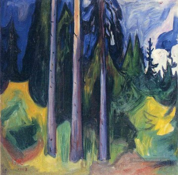 Tableaux abstraits célèbres œuvres - forêt 1903 Edvard Munch Expressionnisme